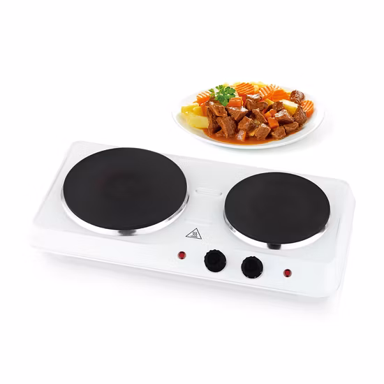 2500W Electric Hot Plate Double Burner Stainless Steel Hotplate