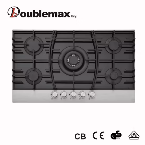 유리 상판과 버너 4개를 갖춘 가스레인지